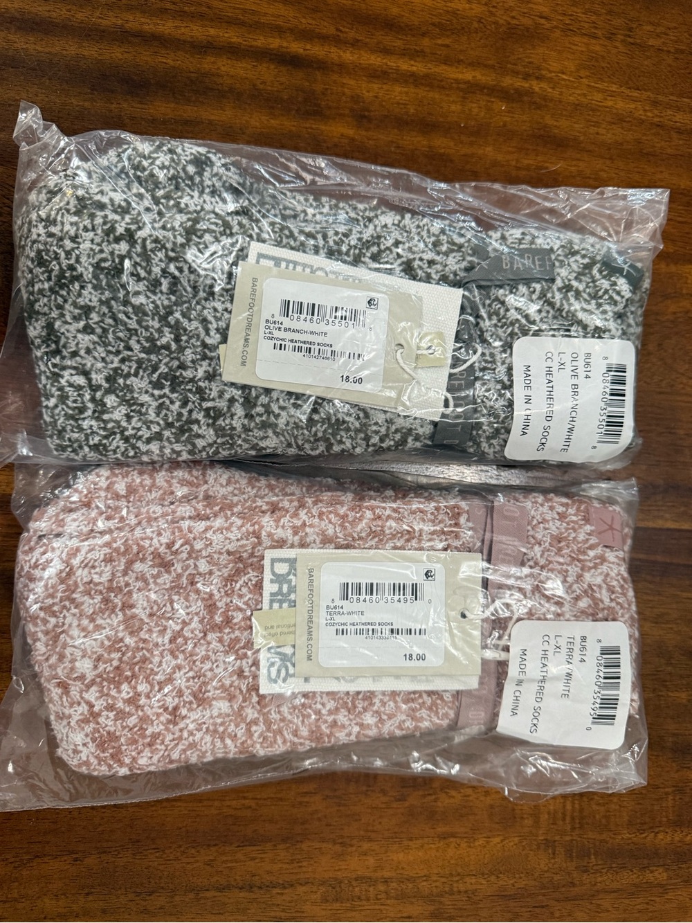 Barefoot Dreams CozyChic Heathered Socks Set of 2 NEW